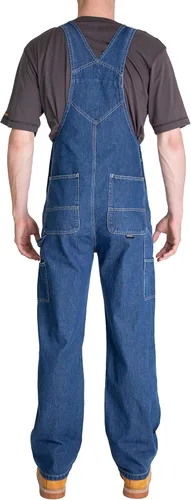 Miniatura 2 de Berna Overol para hombres de denim desgastado con pechera sin forro