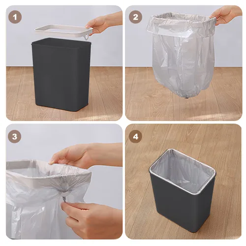 Miniatura 4 de Yatmung - Cubo de basura sin contacto para baño, cubo de basura inteligente de 2.5 galones con sensor de movimiento, papelera delgada con tapa