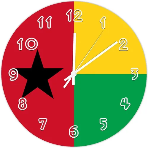 Miniatura 17 de Kosovo - Reloj de pared redondo con bandera de Kosovo, silencioso, sin tictac, para cocina, dormitorio, oficina, decoración interior del hogar