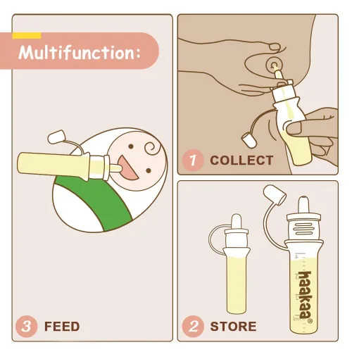 Miniatura 3 de haakaa Kit colector de calostro jeringas de calostro para leche materna para recolectar, alimentar y almacenar, listas para usar