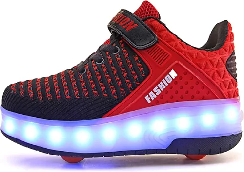 Miniatura 8 de Aikuass - Tenis con ruedas y luces LED recargables con USB para niñas y niños
