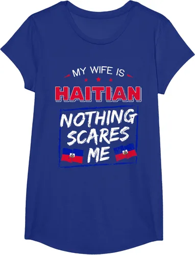 Miniatura 63 de My Wife Is Haitian Republic of Haiti Heritage Roots - Camiseta con bandera, Negro, S