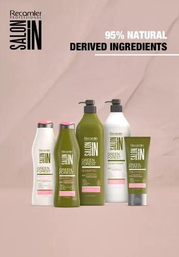 Miniatura 3 de Salon In Recamier Green Forest - Acondicionador profundo con aceite de argán y jojoba para cabello seco y dañado, tratamiento hidratante