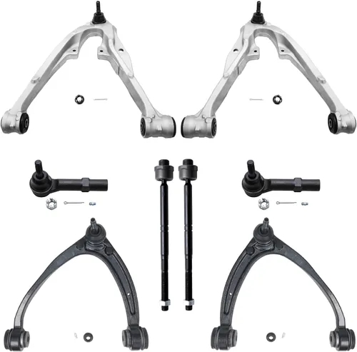 Miniatura 369 de Detroit Axle - Kit de brazos de control de extremo delantero de 8 piezas para Dodge Dakota 00-04, Durango 00-03, 4 brazos de control superior e