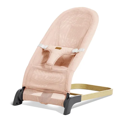 Miniatura 12 de Mecedora plegable para bebé, asiento de bebé con 3 alturas ajustables, balancín portátil para recién nacido, asiento ergonómico para rebote natural