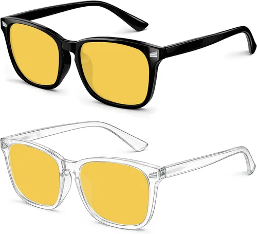 Miniatura 19 de Gafas de luz azul para niños y niñas, paquete de 2 lentes de luz azul para adolescentes y niños, anteojos falsos, anteojos para niños pequeños, de 6