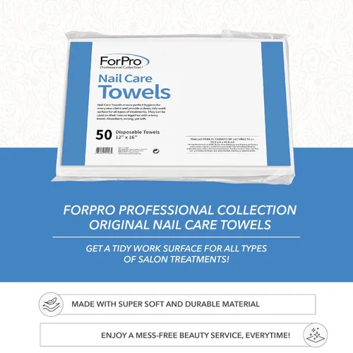 Miniatura 3 de ForPro Professional Collection Toallas originales para el cuidado de uñas para manicura y pedicura, sin pelusa, toallas desechables, 12 x 16