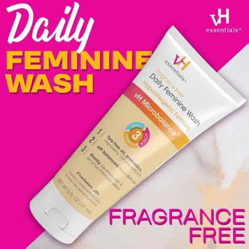 Miniatura 6 de vH essentials Probióticos con prebióticos y arándanos suplemento de salud femenina y lavado femenino diario - Sin fragancia, hipoalergénico