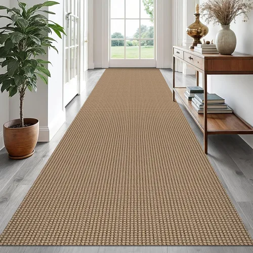 Miniatura 198 de EARTHALL Alfombra de pasillo 3x14 pies, alfombras lavables extra largas para pasillos, tejidas, antideslizante, alfombra trenzada para entrada