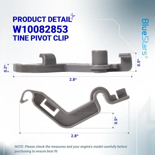 Miniatura 2 de BlueStars (Actualización 2025) W10082853 Clip Pivote para Lavavajillas - Compatible con Lavavajillas Whirlpool, Kenmore, KitchenAid - Reemplaza
