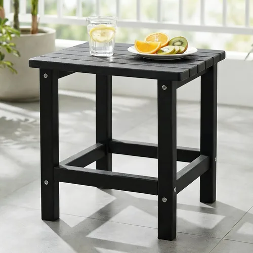 Miniatura 19 de PASAMIC Mesa auxiliar plegable para exteriores, mesa auxiliar de polietileno de alta densidad para exteriores, mesa de patio para todo tipo de clima