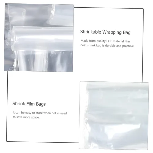 Miniatura 2 de SOLUSTRE 200 bolsas termorretráctiles transparentes selladoras para jabones, velas, tarros y proyectos, alta resistencia al desgarro y fáciles