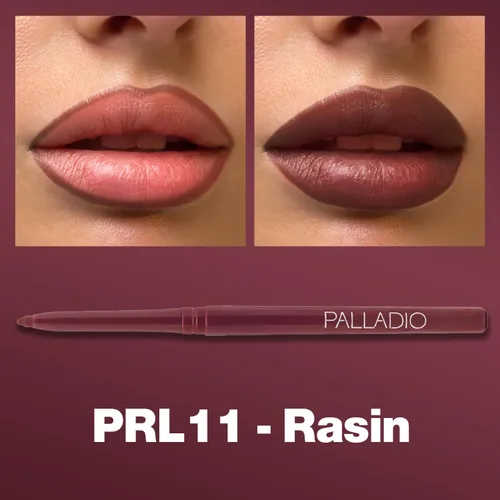 Miniatura 2 de Palladio Delineador de labios retráctil impermeable, color cremoso y de alto pigmento, fórmula antideslizante de larga duración, sin necesidad