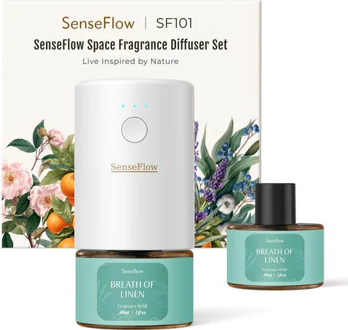 Miniatura 12 de Difusor de aceite esencial para el hogar, difusor inteligente de aromaterapia sin agua SF101S Pro, aroma de habitación enchufable con temporizador