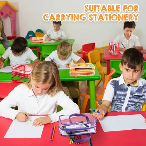 Miniatura 7 de 12 bolsas grandes de almacenamiento de juguetes con cremallera, bolsas de almacenamiento transparentes de PVC, impermeables, organizador de juguetes