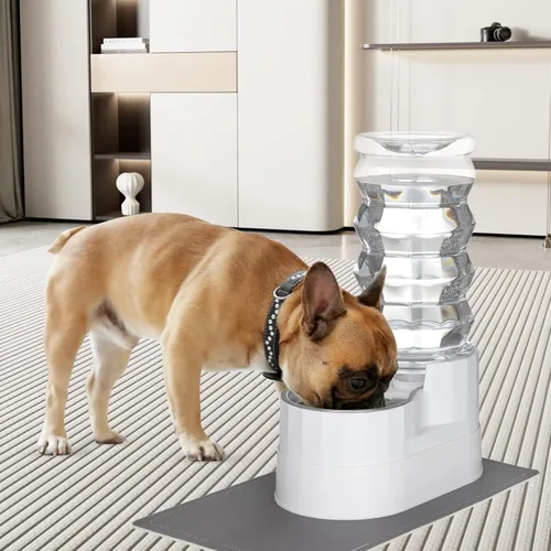 Miniatura 7 de RIZZARI Dispensador automático de agua para mascotas, dispensador de agua de acero inoxidable por gravedad, 100% sin BPA, alimentador de agua