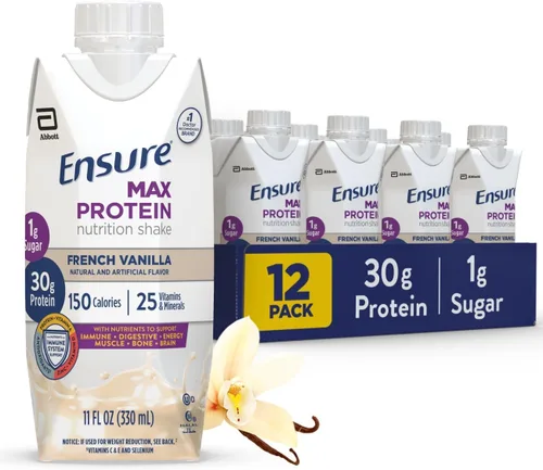 Miniatura 12 de Ensure Max Protein Nutrition Batido, con 0.03 onzas de proteína, 0.03 onzas de azúcar, batido alto en proteínas, pastel de queso de cereza, 11 onzas