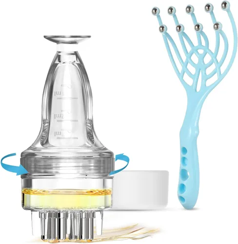Aplicador de minoxidil y masajeador del cuero cabelludo para el crecimiento del cabello, entrega de raíces de precisión para absorción profunda,