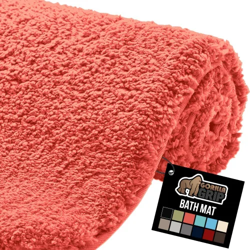 Miniatura 19 de GORILLA GRIP Alfombras de baño, ultra suaves, absorbentes, de felpa gruesa, lavables a máquina, microfibra de secado rápido, tapetes para ducha