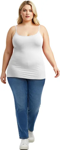 Miniatura 7 de Emmalise Camisola larga casual básica para mujer, con tirantes ajustables, top en capas