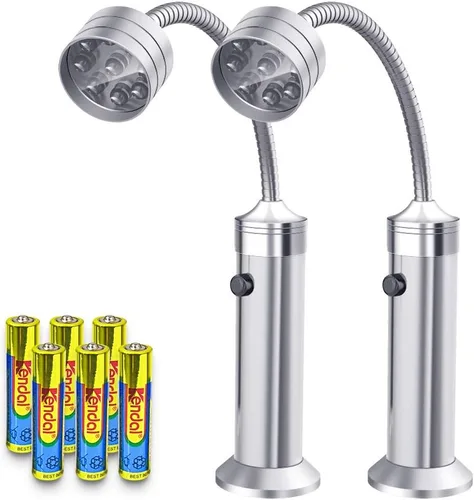 Miniatura 9 de FIREOR - Accesorios de iluminación para parrilla de barbacoa para exterior, luces LED magnéticas para BBQ con cuello de ganso flexible resistente a