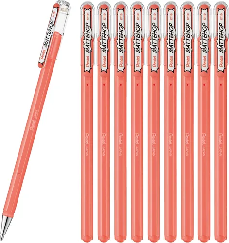 Miniatura 15 de Pentel Mattehop - Cartera con rodillo de gel de 0.039 in, 7 piezas, colores originales Surtido