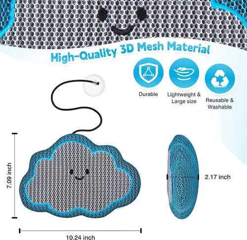 Miniatura 7 de Cloud - Absorbedor de espuma para bañera de hidromasaje, esponja flotante reutilizable y removedor de aceite con correa opcional, bonita esponja