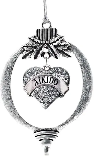Miniatura 39 de Inspired Silver - Red Merry - Adorno de Navidad plateado - Adorno de árbol de Navidad con dije de corazón con circonita cúbica - Decoración colgante