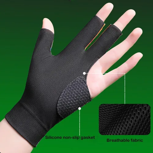 Miniatura 3 de Guantes de billar profesionales, guantes de piscina con acolchado antideslizante para un agarre seguro y un movimiento suave