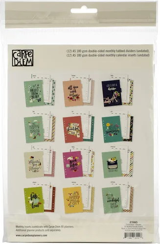 Miniatura 3 de Simple Stories Carpe Diem Seasons Insertos de Planificador A5 de Doble Cara - Mensual, Sin Fecha