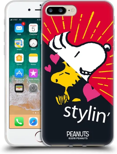 Miniatura 62 de Head Case Designs Funda de gel con licencia oficial de Peanuts Snoopy & Woodstock Halfs and Laughs [protección de grado militar] compatible