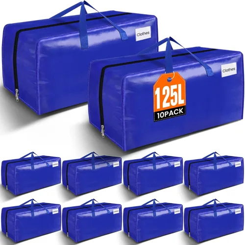 Miniatura 9 de BlissTotes Bolsas de mudanza, suministros de mudanza resistentes y bolsas de almacenamiento, bolsas de embalaje extragrandes, cajas con bolsillos