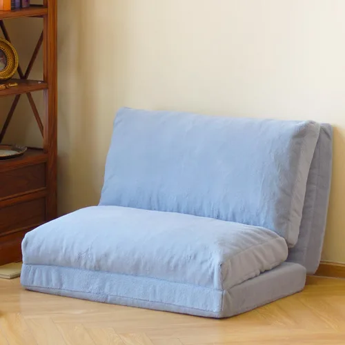 N&V Sofá cama plegable tipo bolsa de frijoles, sofá cama plegable con relleno de espuma, incluye funda extraíble y lavable a máquina, suave forro de