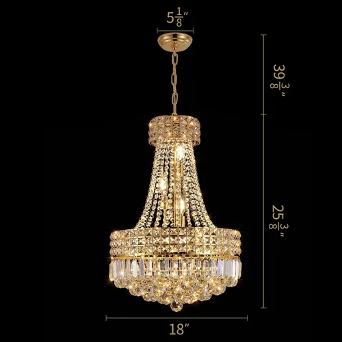 Miniatura 2 de Con lámparas de araña de cristal de With Light Forward para comedor, lámpara de araña de cristal moderna K9, lámpara de techo de lujo clásico