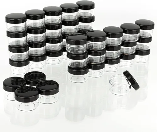 Miniatura 18 de 5 Gramos Contenedores de Muestra con Tapas, 25 Piezas Mini Contenedores de Maquillaje, Contenedores Cosméticos de Viaje de Plástico Vacío