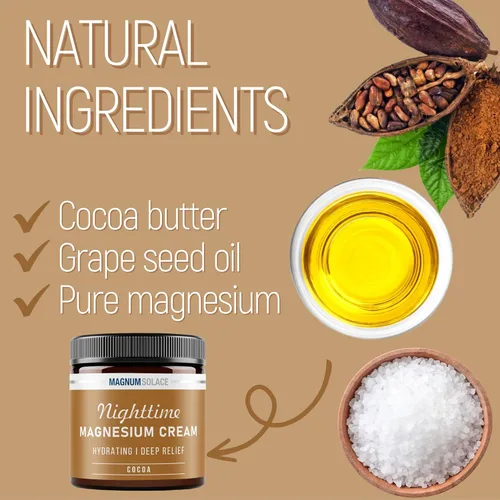 Miniatura 4 de Crema de Magnesio – Loción de Magnesio Nocturna – Aplicar en Piernas, Glúteos, Brazos o Pecho – Cloruro de Magnesio Tópico – Fabricado en EE. UU.
