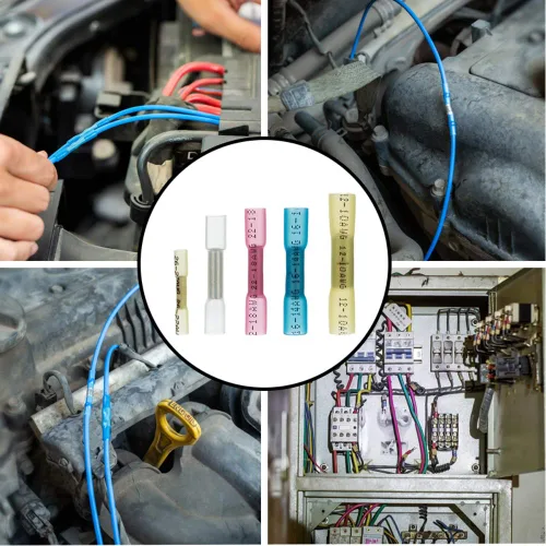 Miniatura 5 de 50 conectores termorretráctiles a tope, conectores eléctricos a tope para cableado, conectores de cable impermeables para marina, automotriz