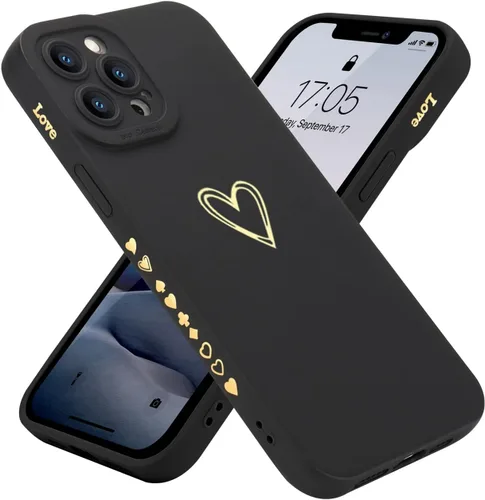 Miniatura 9 de Teageo Funda compatible con iPhone 12 Pro Max de 6.7 pulgadas para mujeres y niñas, bonito corazón de lujo