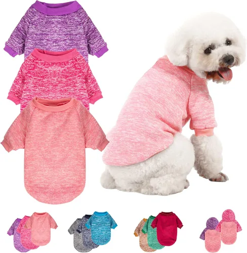 Miniatura 19 de Suéter para Perro, Suéteres para Perros Pequeños, Paquete de 2, 3 Ropa Cálida y Suave para Mascotas para Cachorro, Gato Mediano Grande, Perros Niña