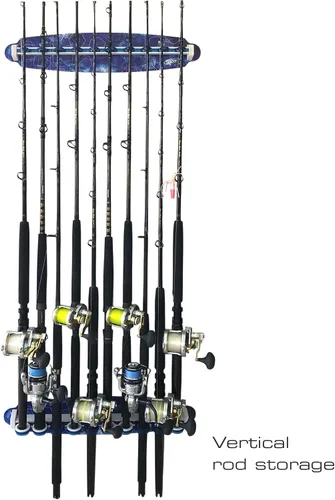 Miniatura 7 de Rush Creek Creations Reel Salty - Soporte para caña de pescar impermeable para 10 cañas de pesca de agua salada + equipo de pesca y accesorios