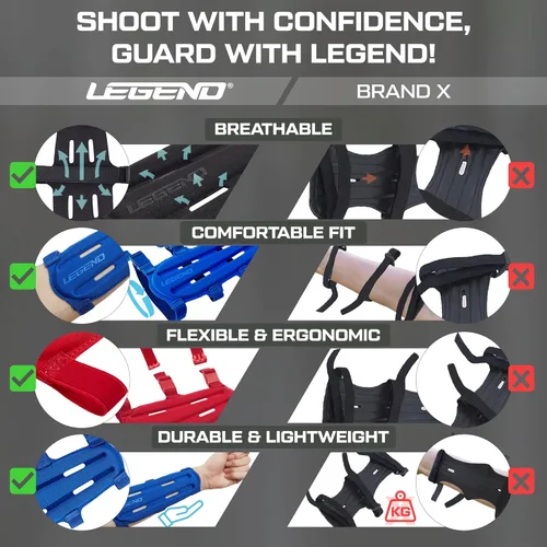 Miniatura 4 de Legend Armguard XT - Protector de brazo para tiro con arco - Diseño ventilado en espuma EVA termoformada - Protector de antebrazo con cobertura