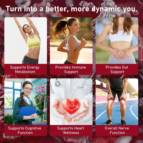 Miniatura 7 de Complejo de vitamina B12 con suplemento líquido de frambuesa B1, B6, vitamina B12, vitamina esencial 5 en 1 complejo de vitamina B, función