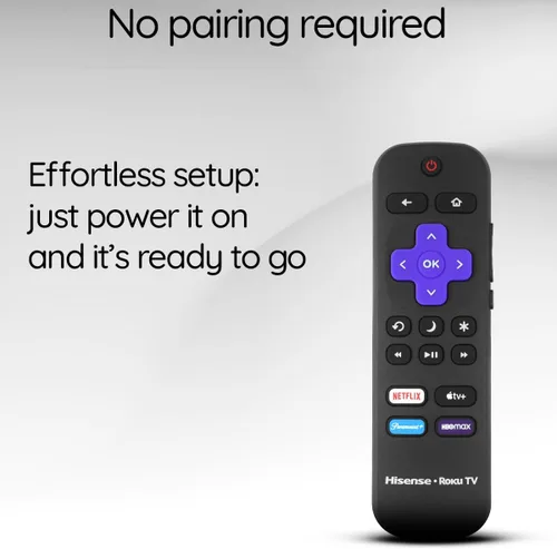 Miniatura 4 de Control remoto original apto para Hisense Roku Smart TV con Netflix, Apple TV, Paramount y accesos directos HBOmax