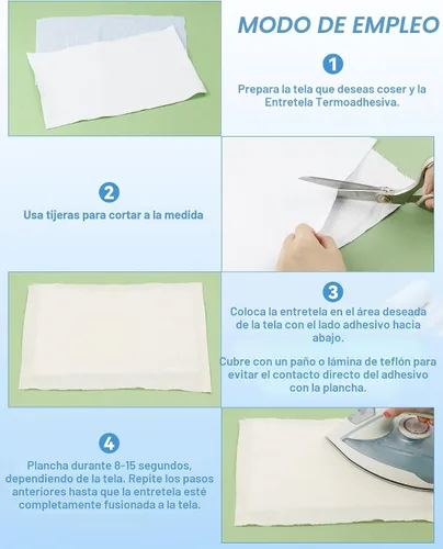 Miniatura 5 de PLANTIONAL Forro polar fusible planchado: 11.8 pulgadas x 10 yardas de peso medio loft unilateral para planchar en vellón fusible blanco