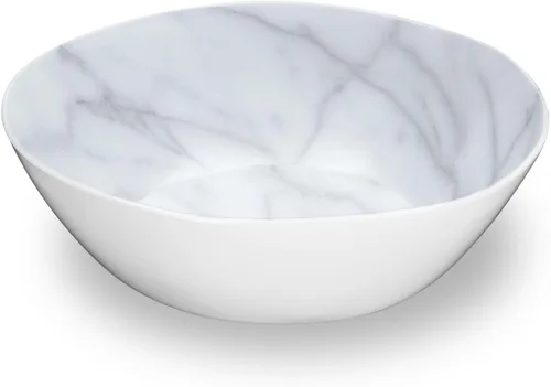 TarHong Carrara - Cuenco de melamina de mármol, 12 pulgadas