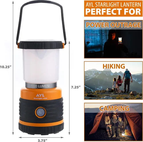Miniatura 4 de Linterna LED para campamento recargable, 1800 lúmenes, 4 modos de luz, banco de energía de 4400 mAh, impermeable IP44, linterna perfecta para Negro