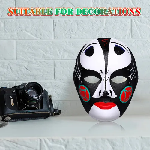 Miniatura 7 de Aoriher 50 máscaras de papel maché de cara completa, color blanco, pintables, a granel, para Mardi Gras, cosplay, fiesta de baile para adultos