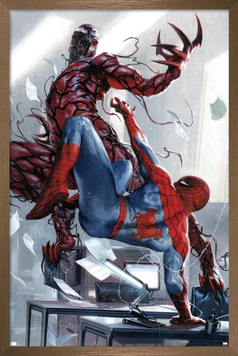 Miniatura 12 de Trends International Marvel Comics Carnage - Póster de pared de batalla con Spider-Man, 22.375 x 34 pulgadas, versión premium sin marco
