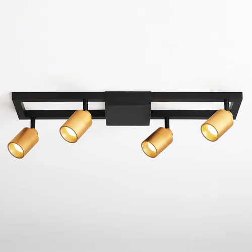 Miniatura 13 de Shura - Lámpara de techo LED redonda integrada de 3 luces negras con cabezales giratorios, luz de techo ajustable de montaje empotrado, 3000 K, 1365