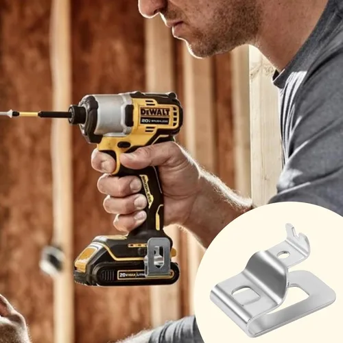 Miniatura 7 de Pinzas de cinturón de acero inoxidable 304 para Dewalt con tornillos, kit de clips de herramientas de taladro, kit de gancho de repuesto para Dewalt